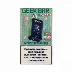 Электронная сигарета Geek Bar 20000 Кислое яблоко лед 20мг ОПТОМ     