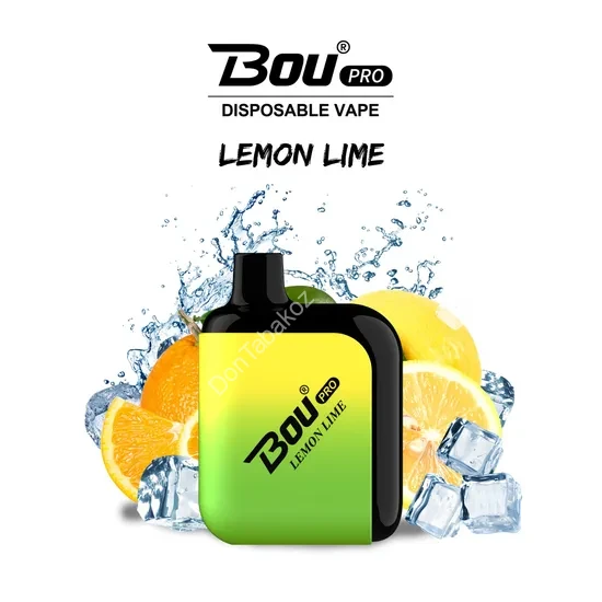 Электронная сигарета Bou pro mini 600 lemon lime оптом          