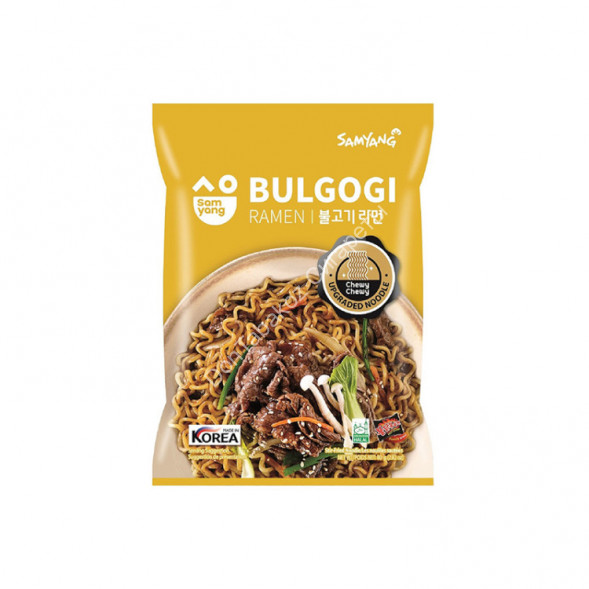 Лапша быстрого приготовления Самянг Хот Рамен с говядиной и соусом бульгоги 80 г оптом    