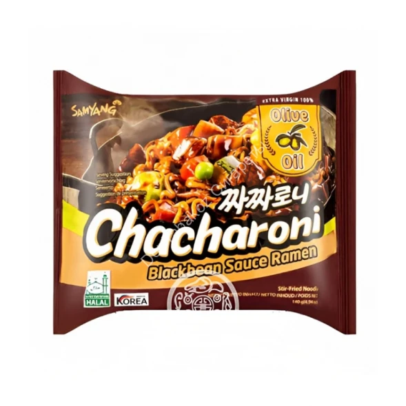 Лапша быстрого приготовления Самянг Chacharoni Рамен острая в соусе из черных бобов, 140 г оптом     