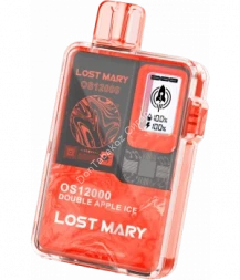 Электронная сигарета Lost Mary OS12000 Двойное яблоко лед 20мг ОПТОМ   