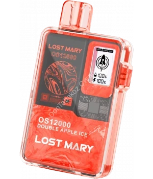 Электронная сигарета Lost Mary OS12000 Двойное яблоко лед 20мг ОПТОМ    