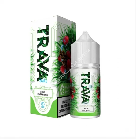 Жидкость для вейпа TRAVA STRONG Малина-хвоя 30 мл оптом 