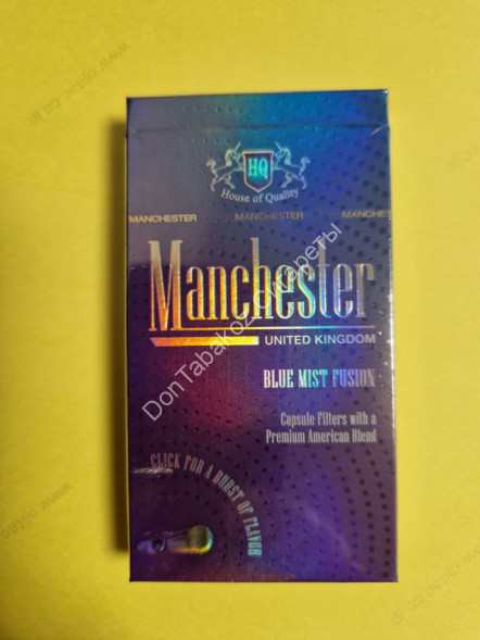 Сигареты Manchester (Манчестер) Blue Mist Fusion Superslims оптом 