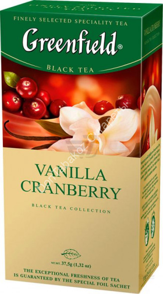 Черный чай Greenfield Vanilla Cranberry 25 пак оптом 