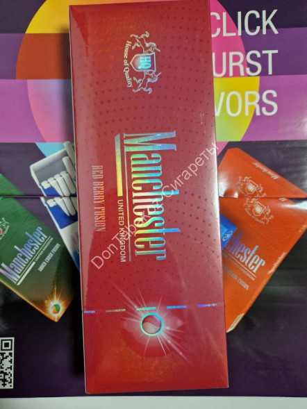 Сигареты Manchester (Манчестер) Red Berry Fusion SuperSlims оптом 