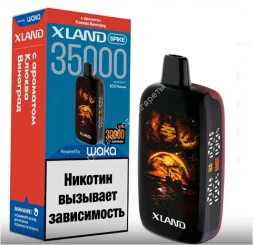   WAKA XLAND SPIKE 35000 затяжек 2% с ароматом Клюква Виноград оптом    