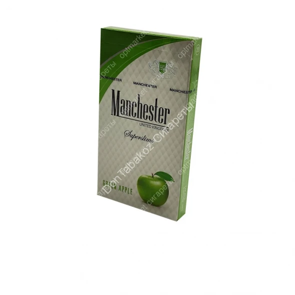Сигареты Manchester (Манчестер) Green Apple Superslims оптом 