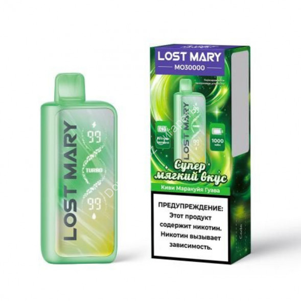 Электронная сигарета  Lost mary  MO 30000 Г Киви Маракуйя Гуава 20мг (2%) оптом  
