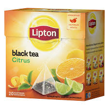 Черный чай Lipton Citrus в пирамидках 20 пак оптом