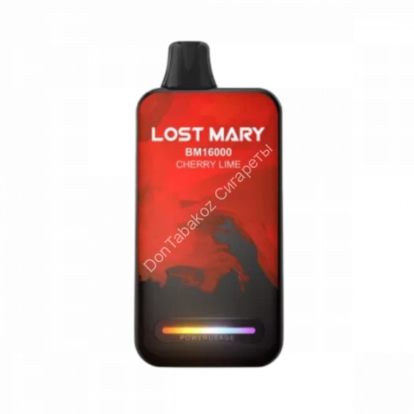 Электронная сигарета  Lost mary  BM 16000 Вишня-Лайм  20мг (2%) оптом   