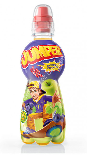 Напиток негазированный Jumper Виноград-Яблоко 0,33 л оптом 