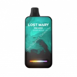 Электронная сигарета  Lost mary  BM 16000 Кислое яблоко 20мг (2%) оптом   