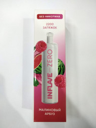 Электронная сигарета INFLAVE ZERO Малиновый Арбуз 2200 затяжек (без никотина) Оптом 