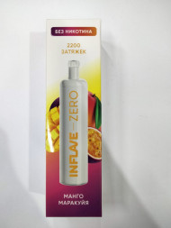 Электронная сигарета INFLAVE ZERO Манго Маракуйя 2200 затяжек (без никотина) Оптом 