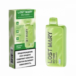 Электронная сигарета LOST MARY Яблоко Гуава 10000 затяжек 20мг Hard (2% Hard) Оптом   